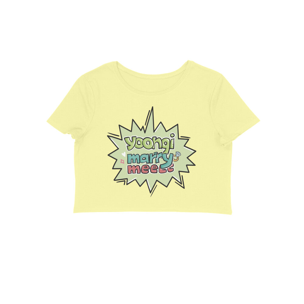 Yoongi Marry Me - Crop Top
