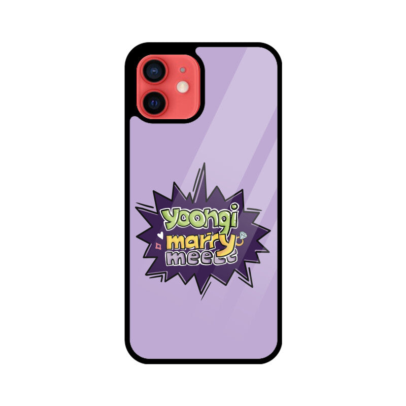 Yoongi Marry Me - Glass Phone Case