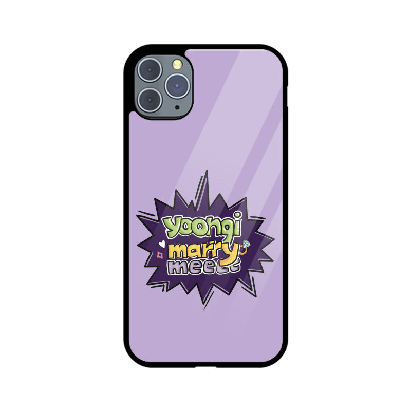 Yoongi Marry Me - Glass Phone Case