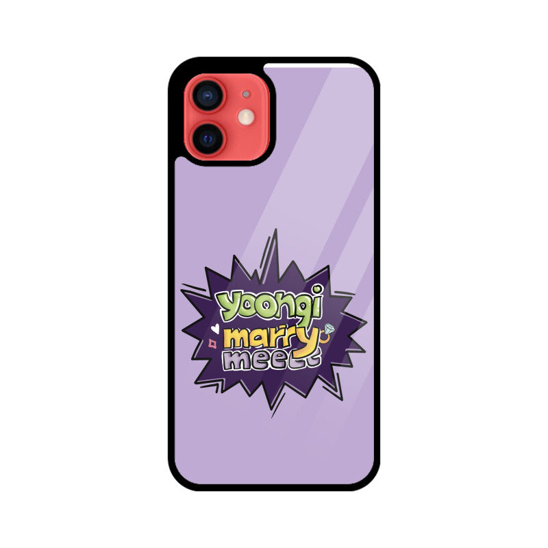 Yoongi Marry Me - Glass Phone Case