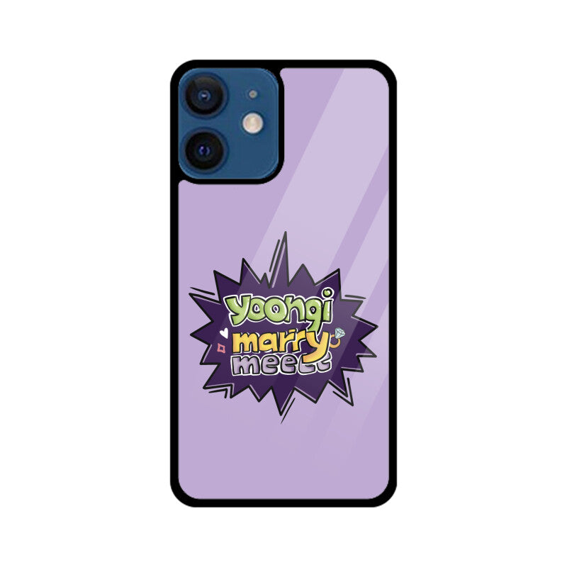 Yoongi Marry Me - Glass Phone Case
