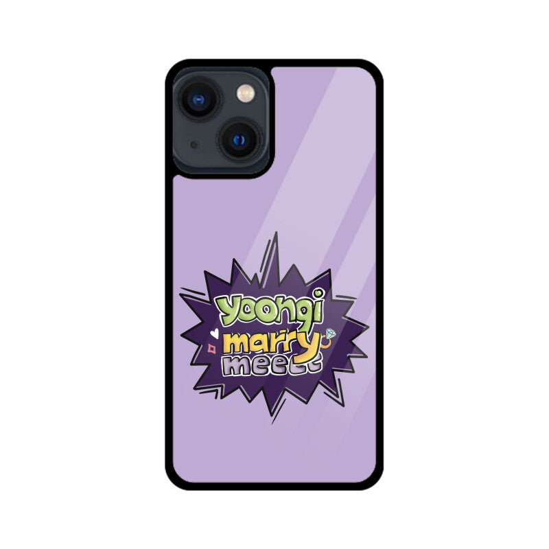 Yoongi Marry Me - Glass Phone Case