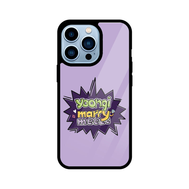 Yoongi Marry Me - Glass Phone Case