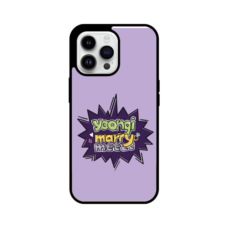 Yoongi Marry Me - Glass Phone Case