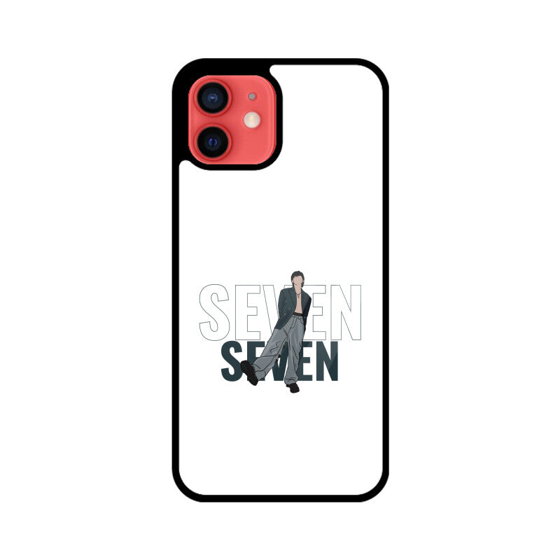 Seven (Jungkook) White - Glass phone case