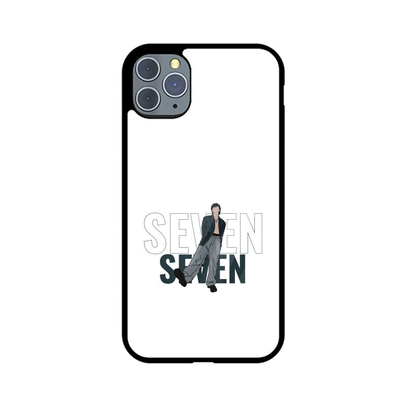 Seven (Jungkook) White - Glass phone case