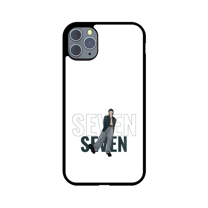 Seven (Jungkook) White - Glass phone case
