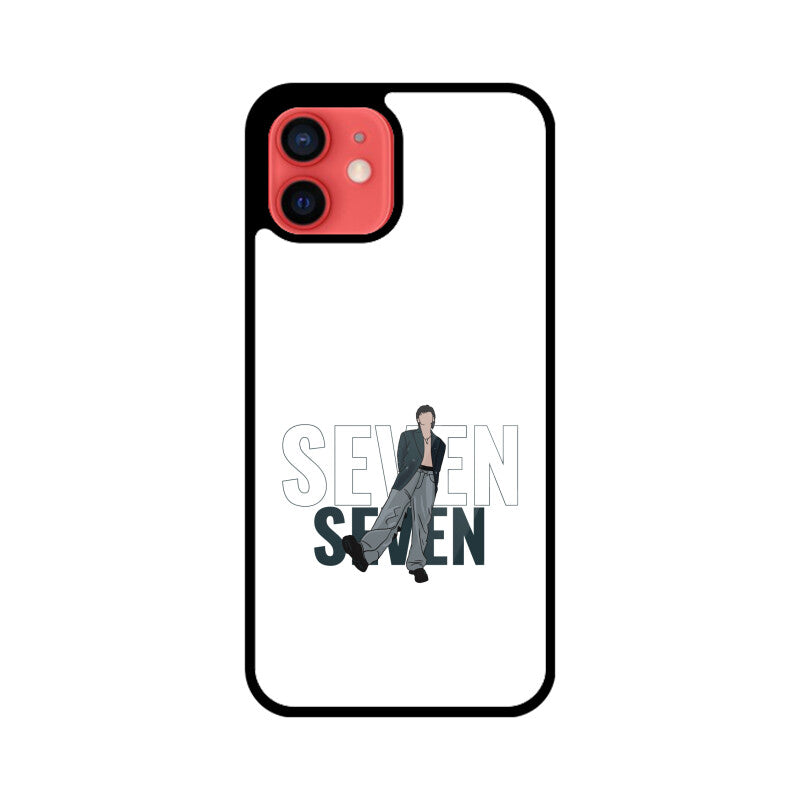 Seven (Jungkook) White - Glass phone case