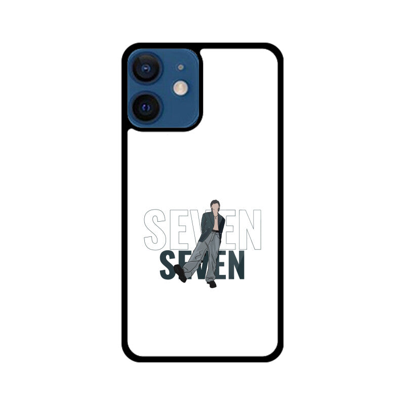Seven (Jungkook) White - Glass phone case