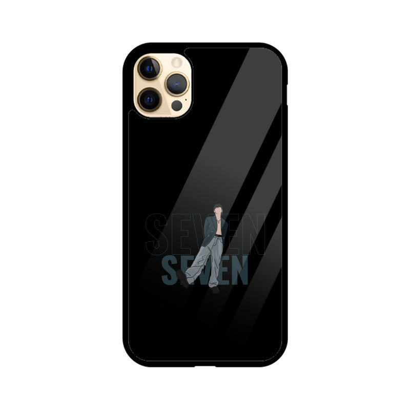 Seven (Jungkook) Black - Glass phone case
