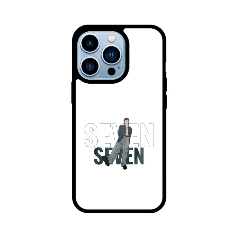 Seven (Jungkook) White - Glass phone case