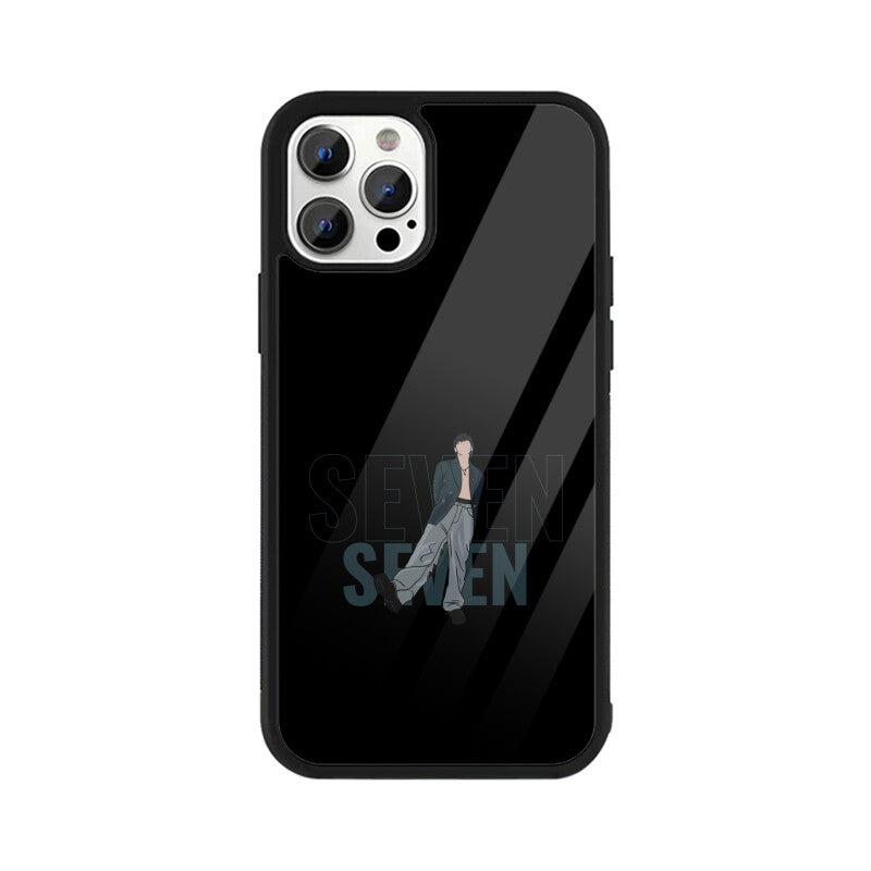 Seven (Jungkook) Black - Glass phone case