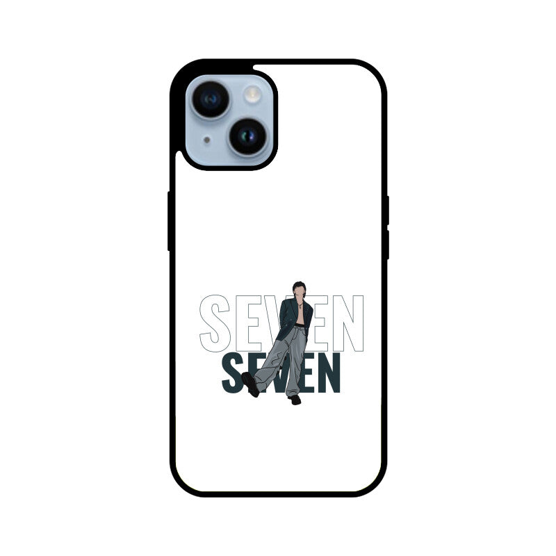 Seven (Jungkook) White - Glass phone case