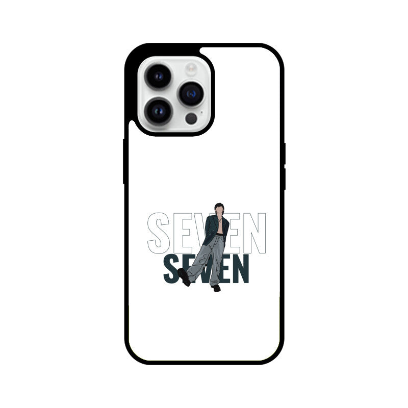 Seven (Jungkook) White - Glass phone case