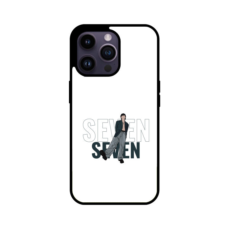 Seven (Jungkook) White - Glass phone case