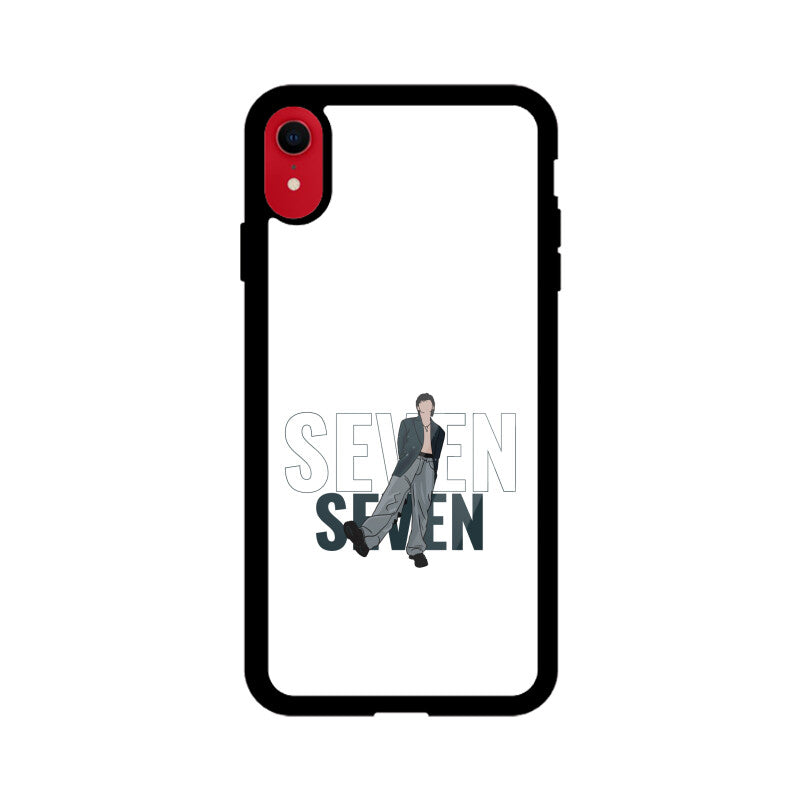 Seven (Jungkook) White - Glass phone case