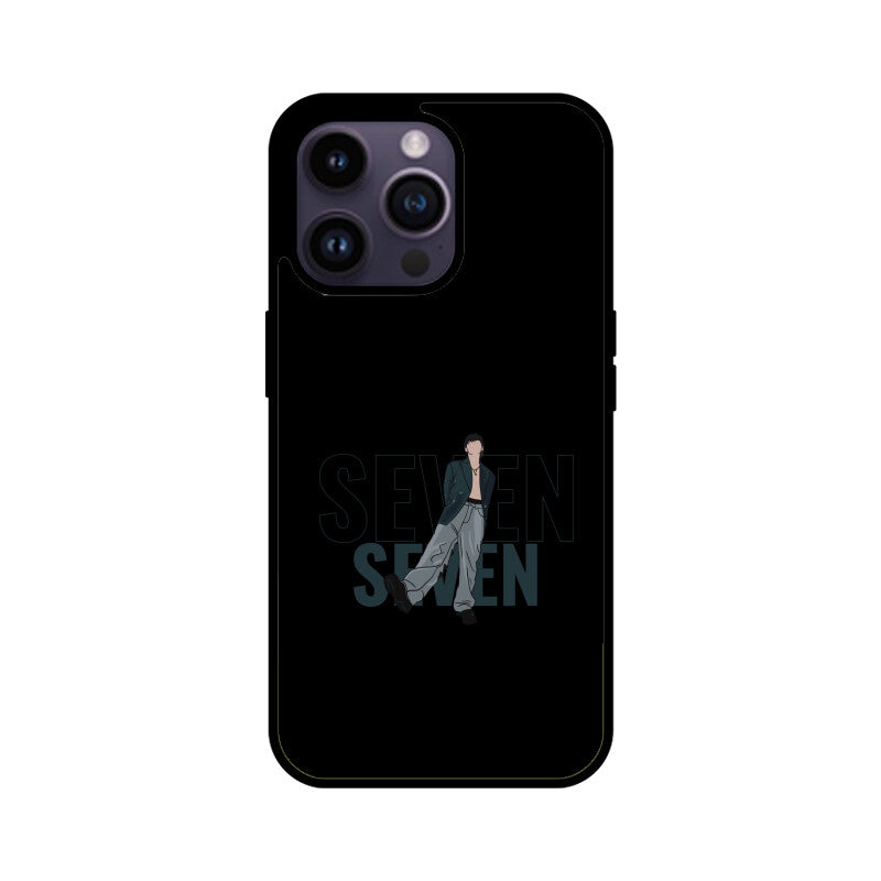 Seven (Jungkook) Black - Glass phone case
