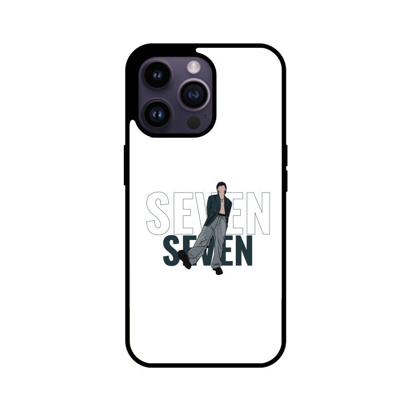 Seven (Jungkook) White - Glass phone case