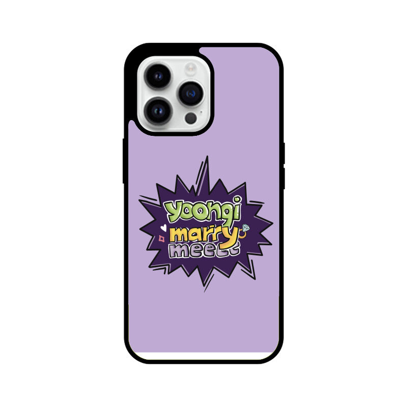 Yoongi Marry Me - Glass Phone Case