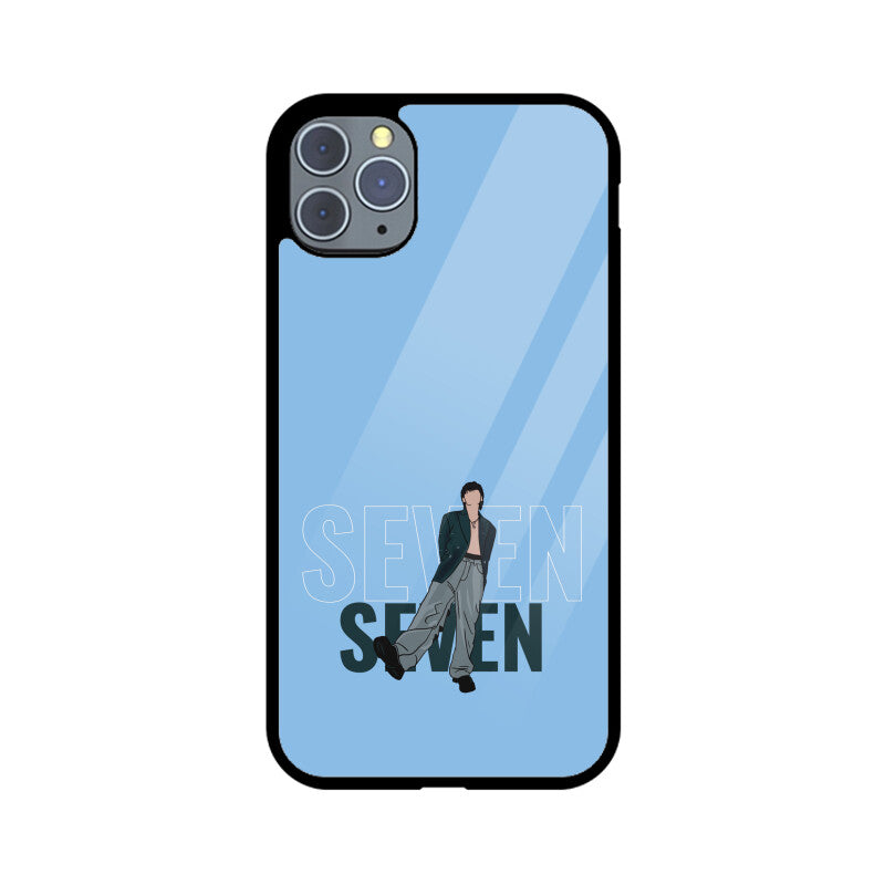 Seven (Jungkook) Baby Blue - Glass phone case