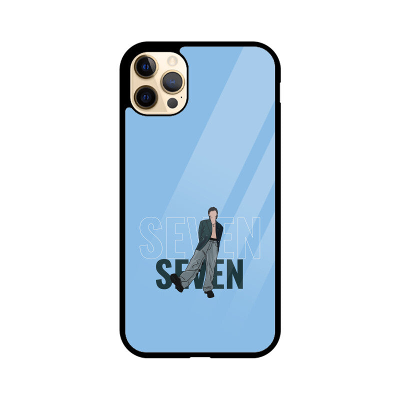 Seven (Jungkook) Baby Blue - Glass phone case