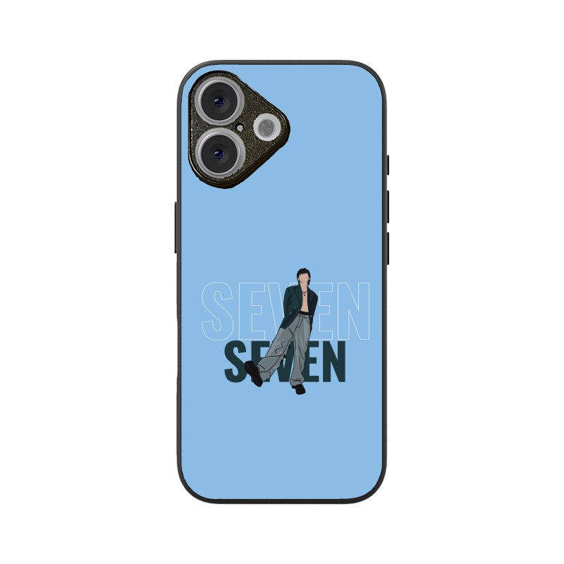Seven (Jungkook) Baby Blue - Glass phone case