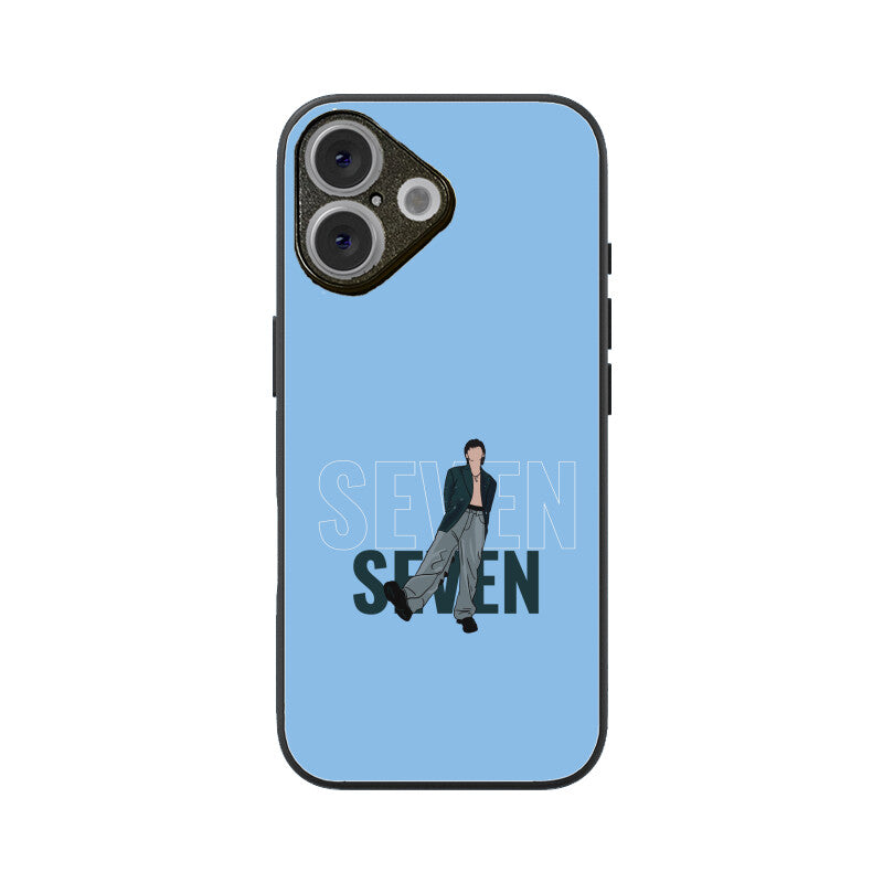 Seven (Jungkook) Baby Blue - Glass phone case