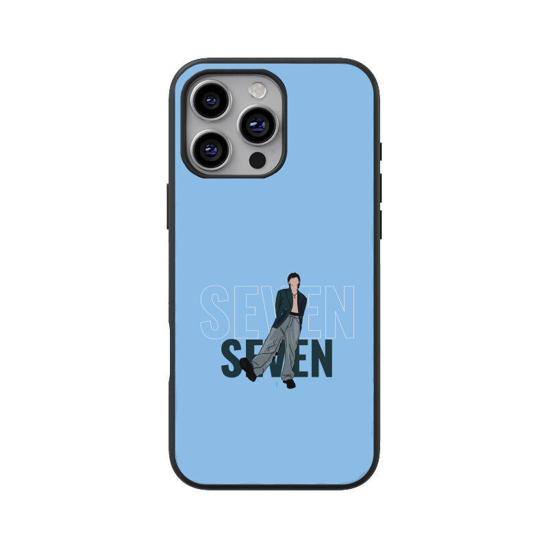 Seven (Jungkook) Baby Blue - Glass phone case