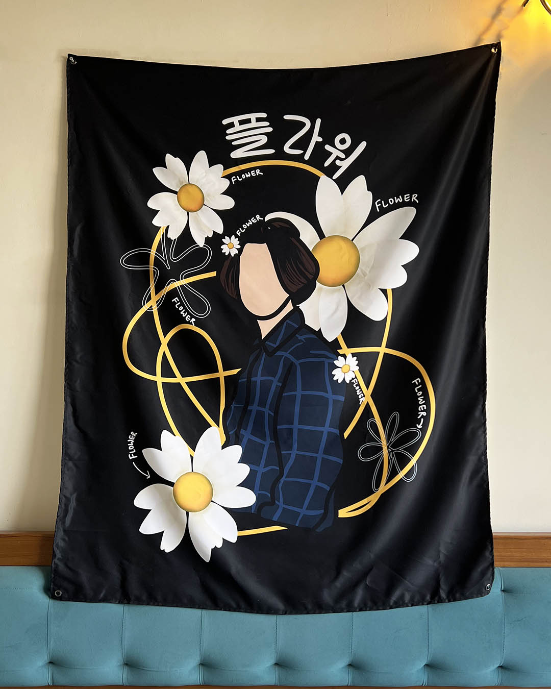 Flower Flower (Jungkook) - Premium Tapestry (Banner)