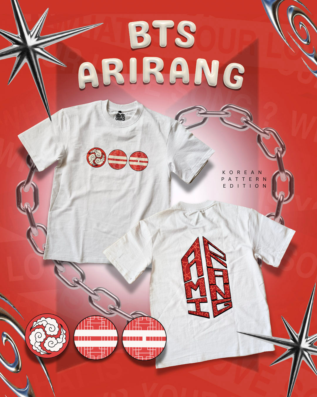 Arirang Amirang BTS Traditional Patterns - Premium Oversized Tee