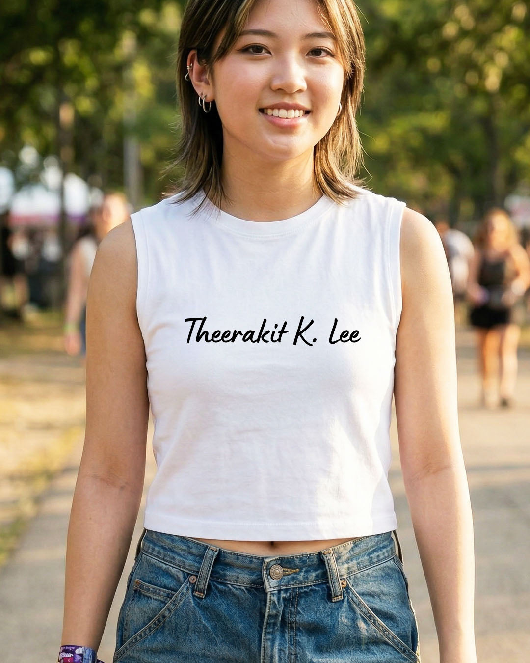 Theerakit K Lee Crop Tank Tee