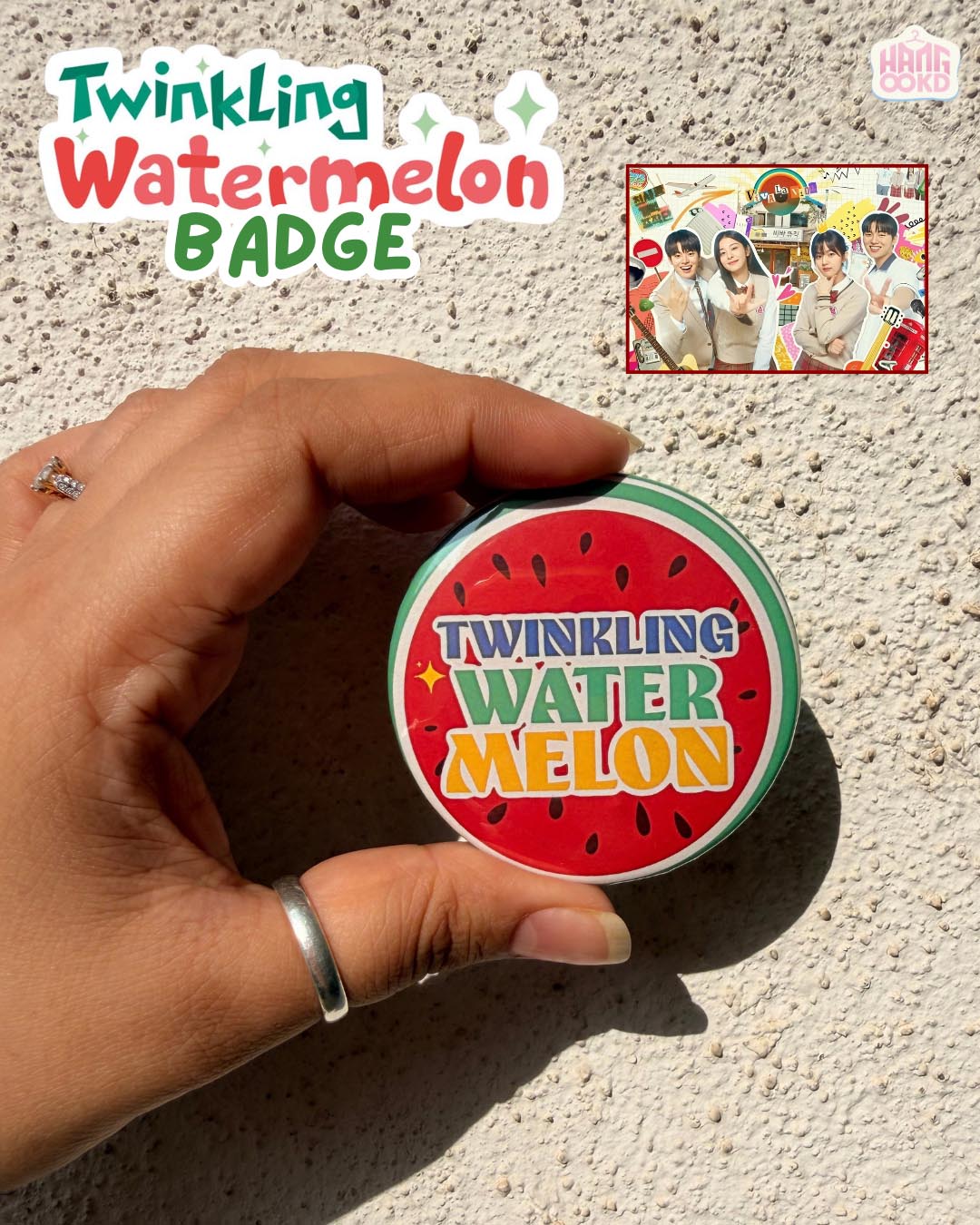 Twinkling Watermelon Badge