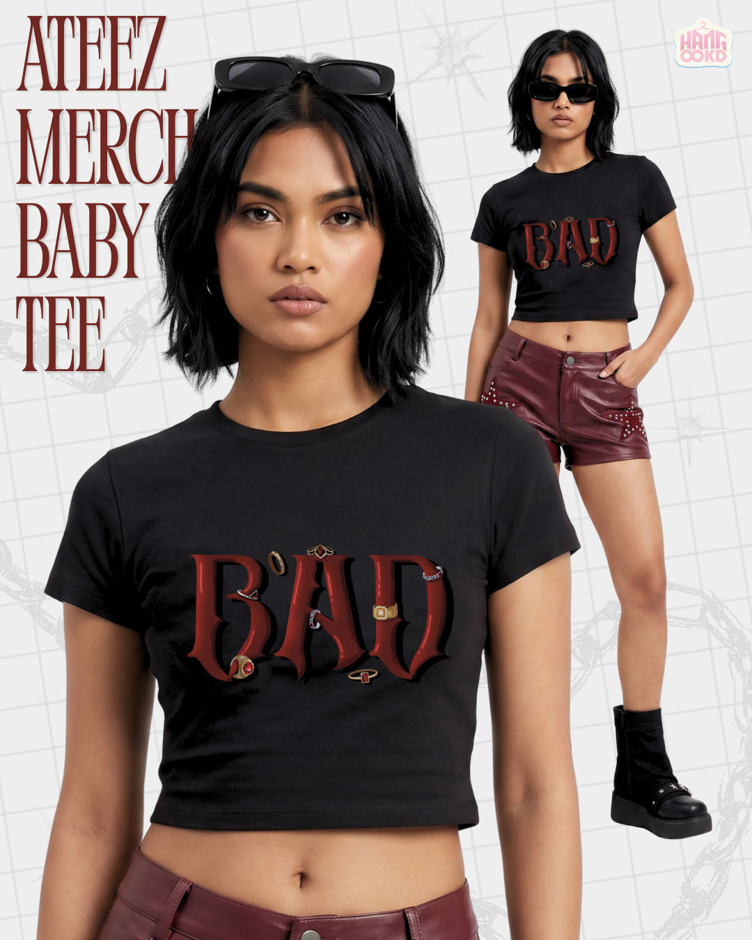 BAD Ateez Crop Baby Tee (Pre orders OPEN)