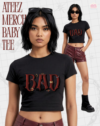 BAD Ateez Crop Baby Tee (Pre orders OPEN)