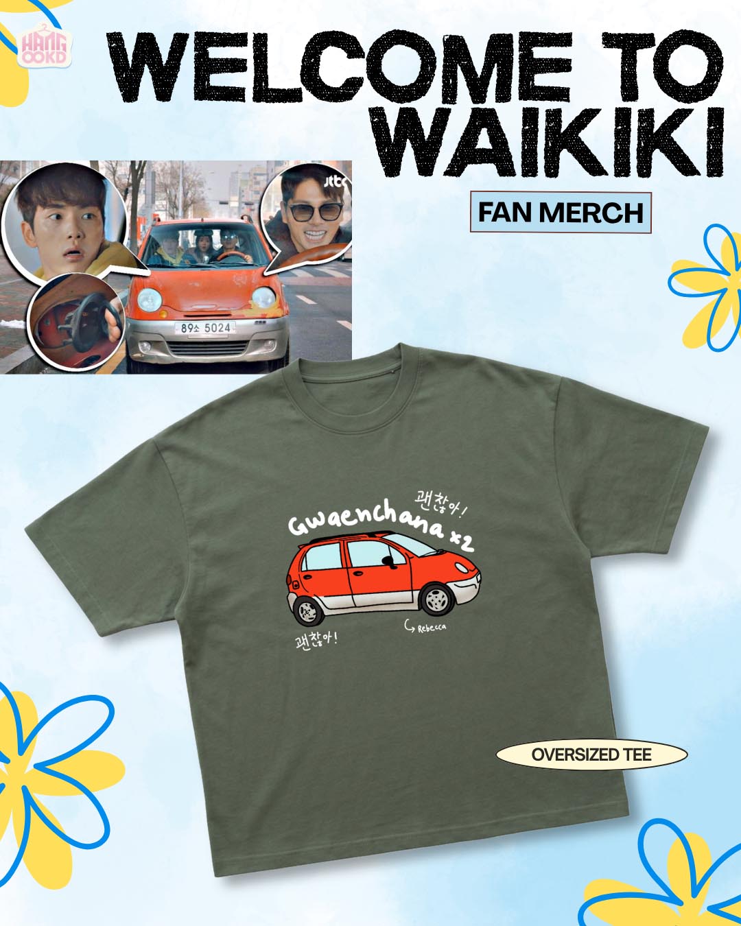 Gwaenchana Gwaenchana Waikiki - Premium Oversized T-shirt