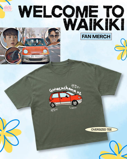 Gwaenchana Gwaenchana Waikiki - Premium Oversized T-shirt
