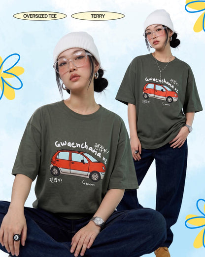 Gwaenchana Gwaenchana Waikiki - Premium Oversized T-shirt