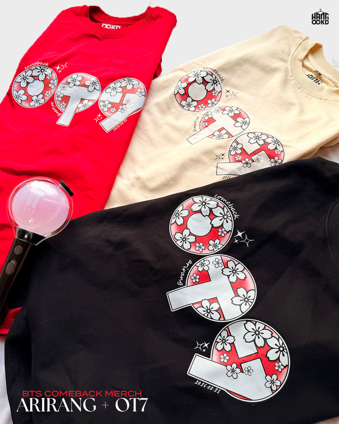 OT7 BTS Arirang Cherry Blossom Oversized T-shirt – Hangookd