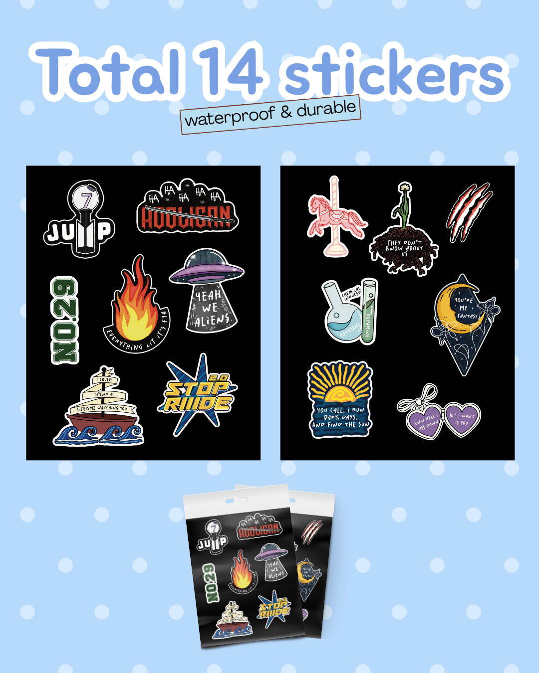 BTS Arirang Tracklist Sticker Sheet
