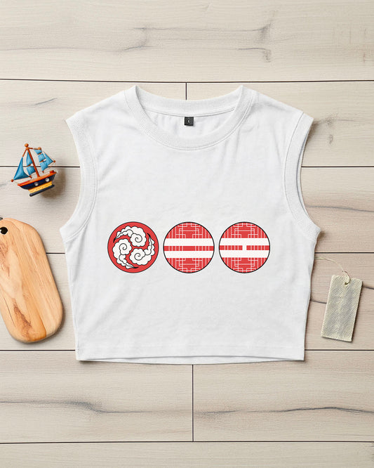 Arirang BTS Traditional Patterns Crop Tank Tee