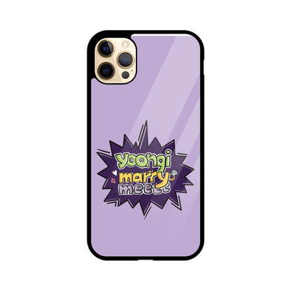 Yoongi Marry Me - Glass Phone Case