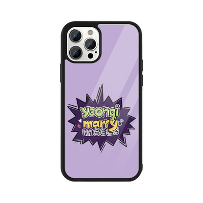 Yoongi Marry Me - Glass Phone Case