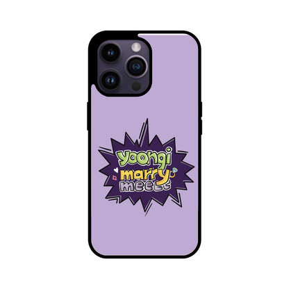 Yoongi Marry Me - Glass Phone Case