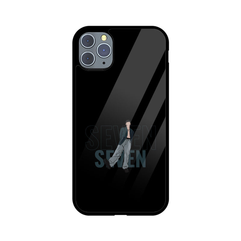 Seven (Jungkook) Black - Glass phone case