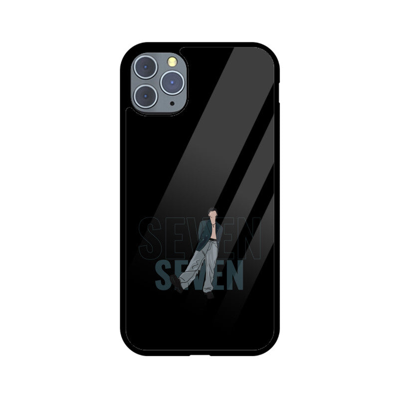 Seven (Jungkook) Black - Glass phone case