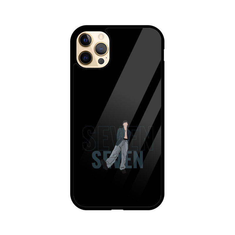 Seven (Jungkook) Black - Glass phone case