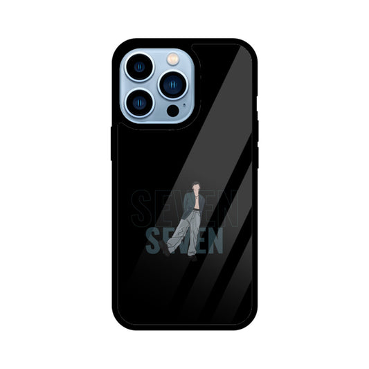Seven (Jungkook) Black - Glass phone case