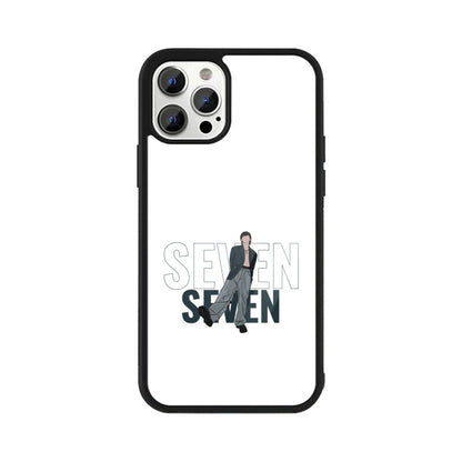 Seven (Jungkook) White - Glass phone case