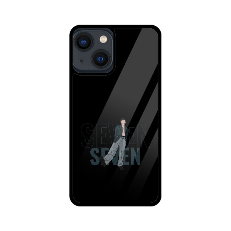 Seven (Jungkook) Black - Glass phone case