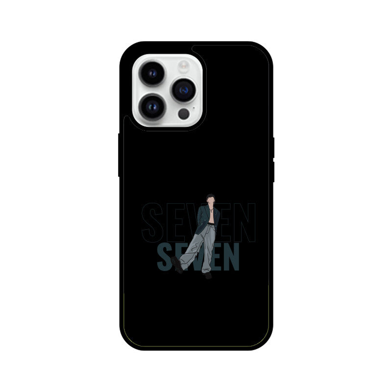 Seven (Jungkook) Black - Glass phone case